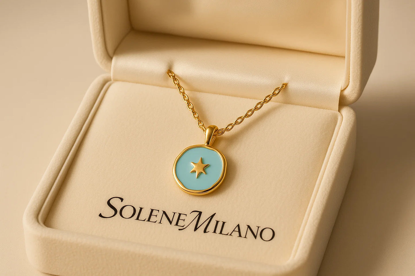Blue North Star Necklace