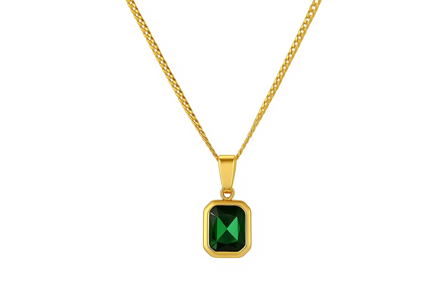 Emerald Framed Pendant