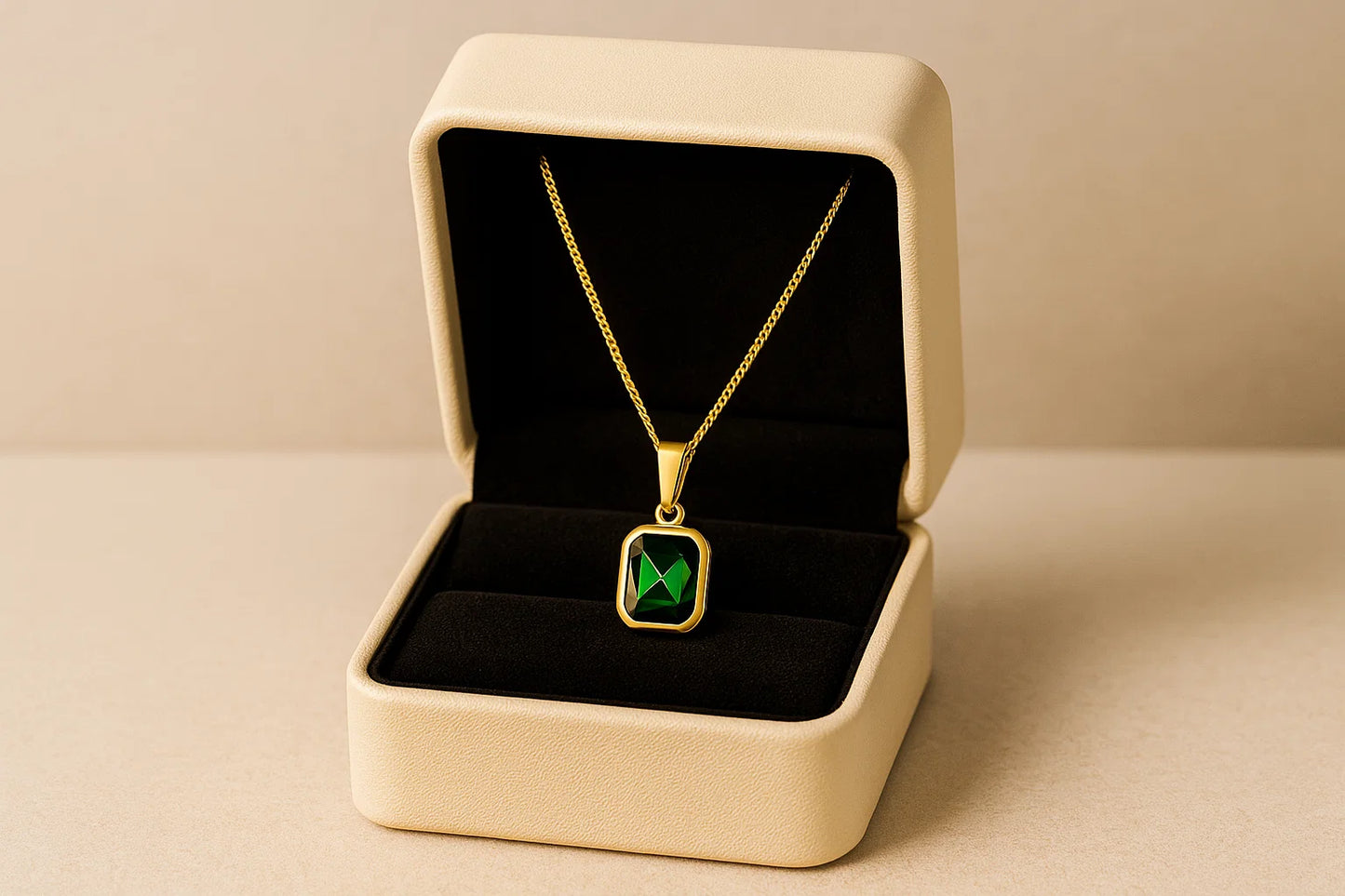 Emerald Framed Pendant