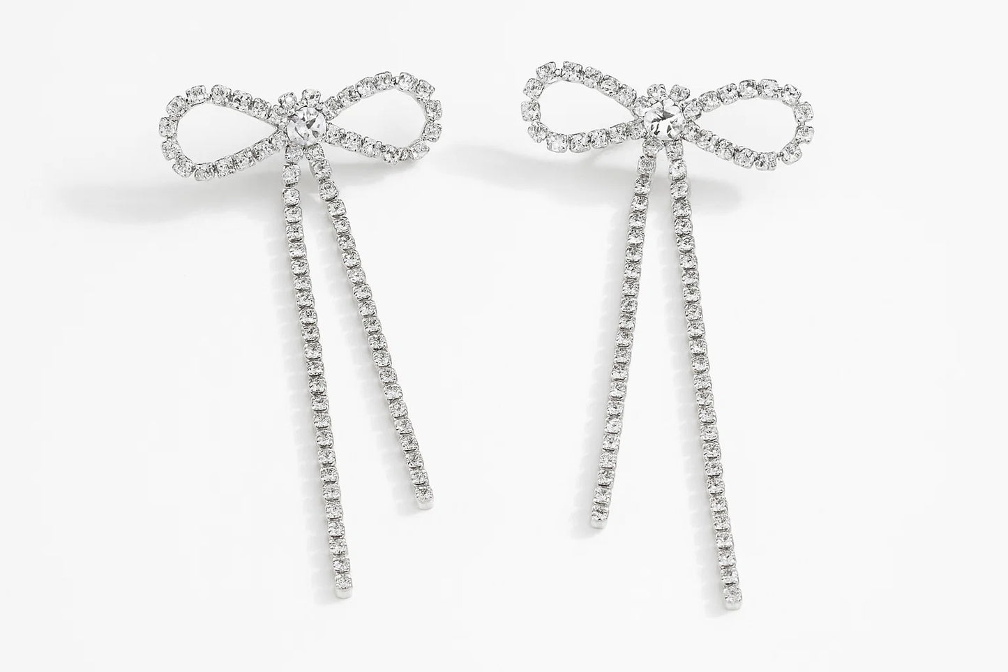 Celeste Crystal Bow Drop Earrings
