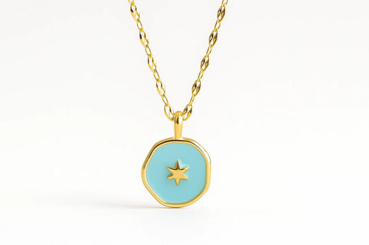 Blue North Star Necklace