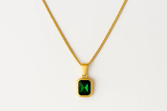 Emerald Framed Pendant