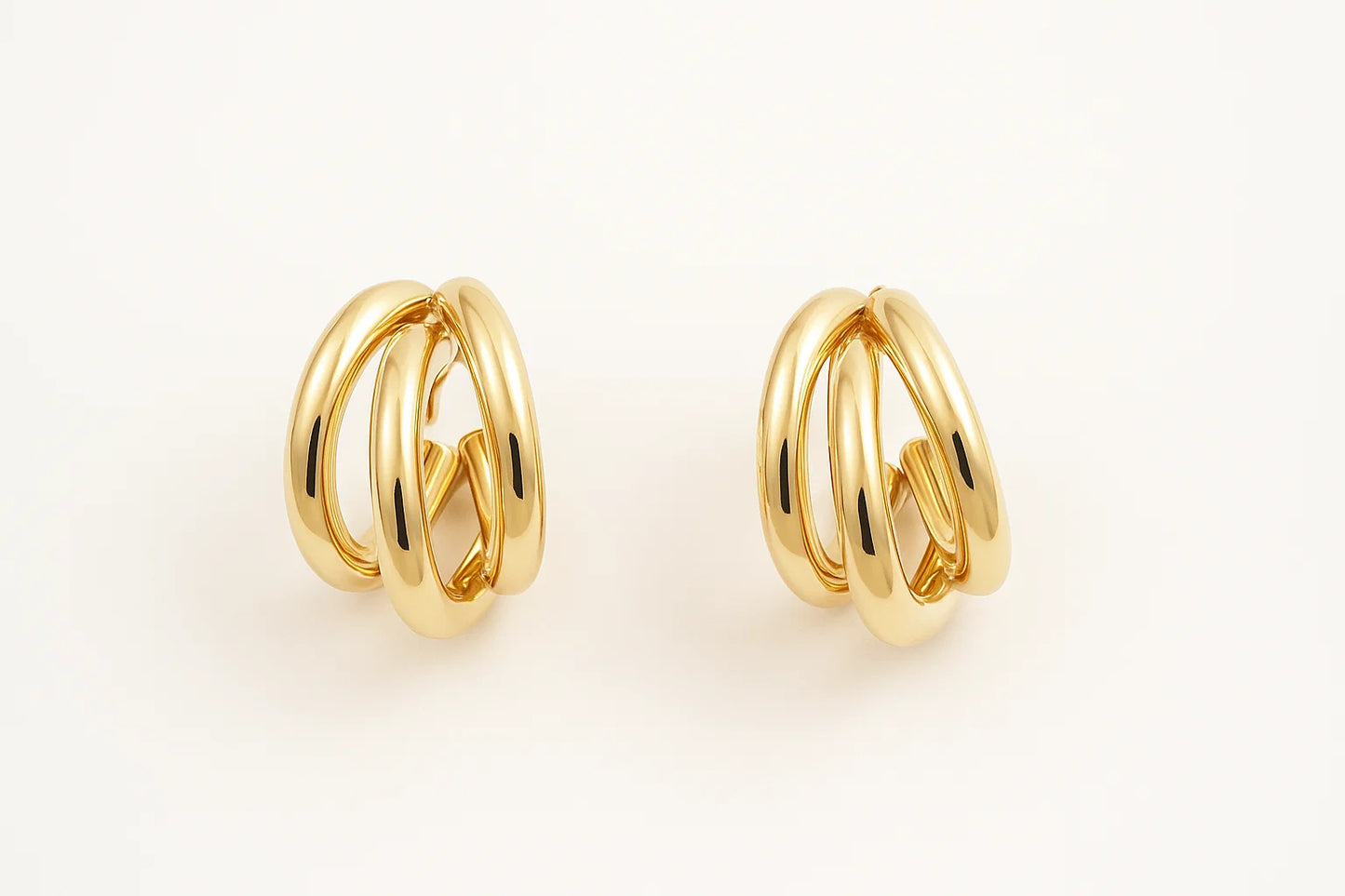 Triple Bold Hoops