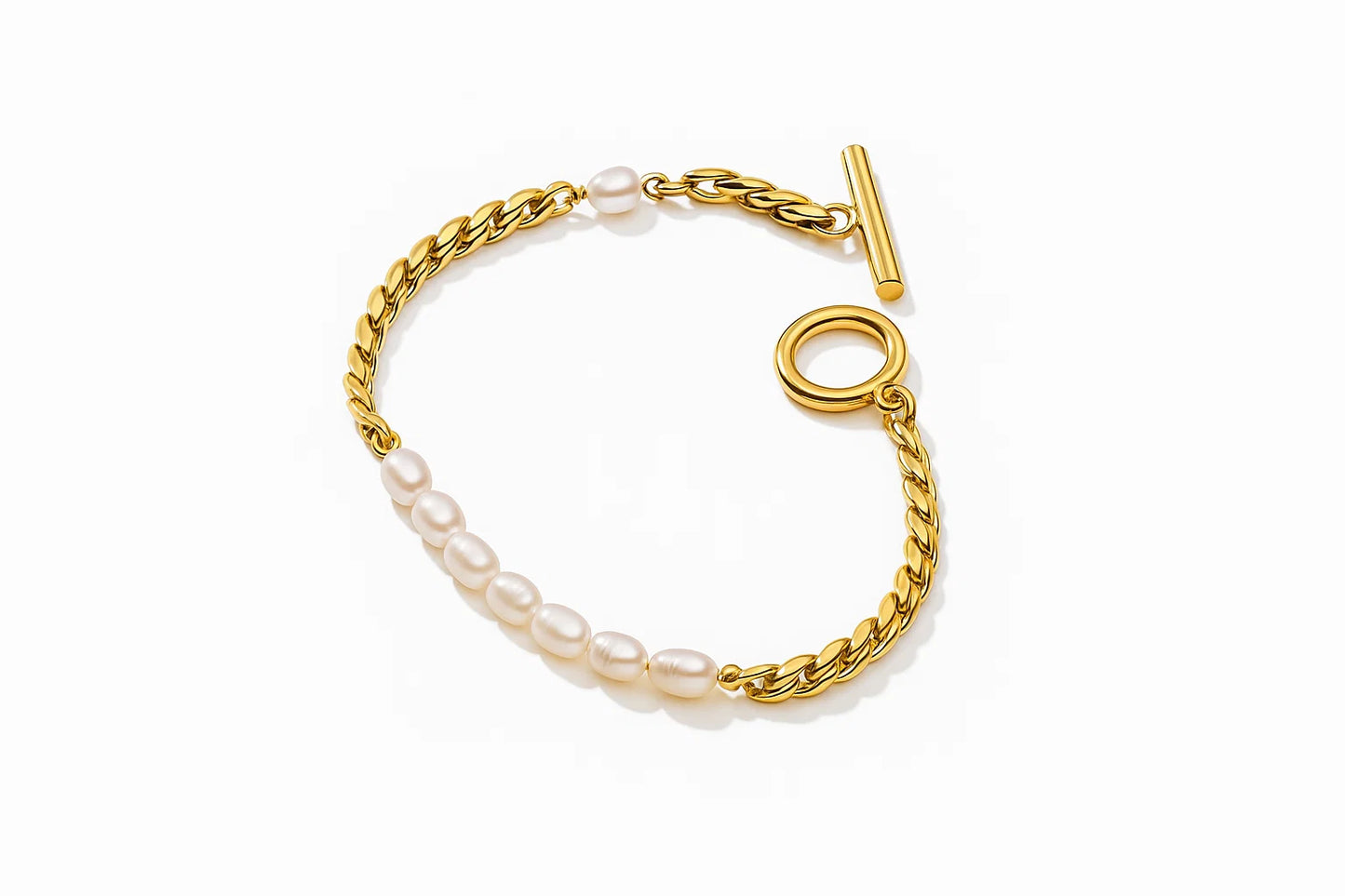 Oria – Chain & Pearl Fusion Bracelet