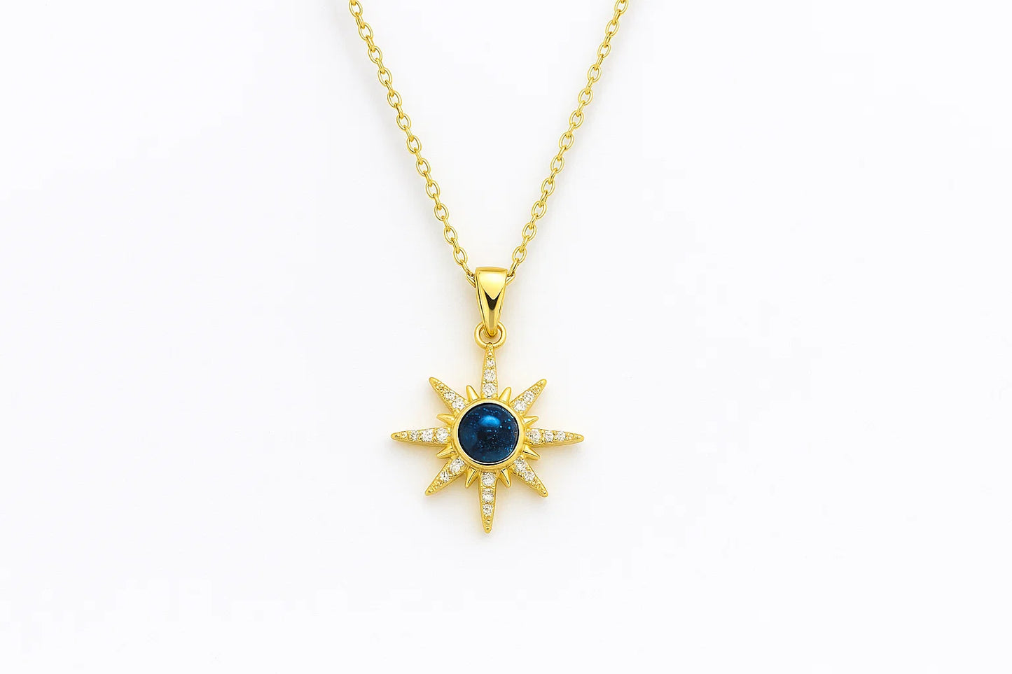 Auréole Bleu – Celestial Pendant Necklace